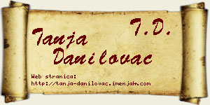 Tanja Danilovac vizit kartica